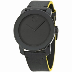 MOVADO UNISEX WHITE LEATHER BAND STEEL CASE SWISS QUARTZ ANALOG WATCH 3600352