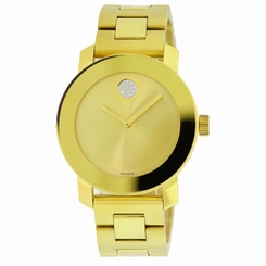 Movado Men's 36mm Gold Steel Bracelet & Case Quartz Watch 3600104