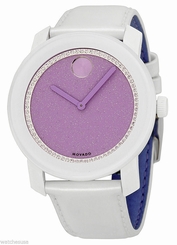 Movado 3600219 Bold Lavender Dial Patent Leather Strap Ladies Watch