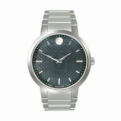 MOVADO MEN'S GRAVITY STAINLESS STEEL CARBON FIBER WATCH * NIB *0606838