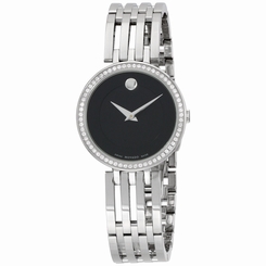 Movado Esperanza Black Dial Stainless Steel Ladies Watch 0607052