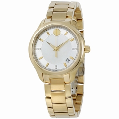 Movado Bellina Silver Dial Yellow Gold Stainless Steel Ladies Watch 0606980