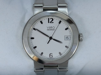 Movado VIZIO 84 C2 1891 Men's Watch Stainless Steel White Face 7inches