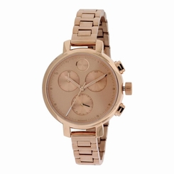 Movado Bold Women's 34mm Chronograph Gold Steel Bracelet & Case Watch 3600240