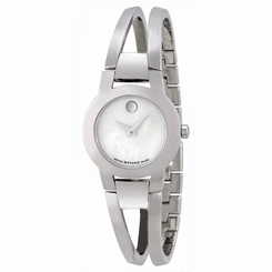 Movado Amorosa Mother of Pearl Dial Stainless Steel Quartz Ladies Watch 0606538