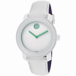 MOVADO BOLD 3600154 MEN'S & WOMEN'S WHITE CALFSKIN 36MM SAPPHIRE GLASS WATCH