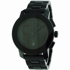 MOVADO UNISEX 38MM BLACK STEEL BRACELET & CASE SWISS QUARTZ WATCH 3600056
