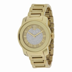 Movado Bold Women's 32mm Gold Steel Bracelet & Case Sapphire Glass Watch 3600255