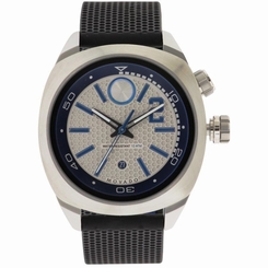 Movado Men's 44mm Black Rubber Stainless Steel Case Mineral Glass Watch 3600264