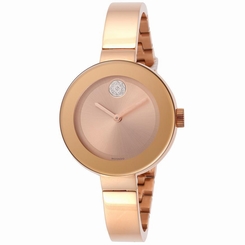 Movado Bold Women's 34mm Gold Steel Bracelet & Case Mineral Glass Watch 3600202