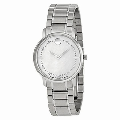 Movado Women's 30mm Silver Steel Bracelet & Case Quartz Watch 0606691