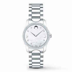 Movado Women's 28mm Steel Bracelet & Case Sapphire Glass Quartz Watch 606706