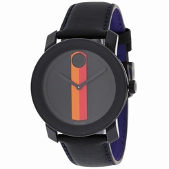 Movado Bold Men's & Women's 42mm Blue Calfskin Sapphire Glass Watch 3600231