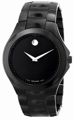 NEW Authentic Movado Men's Swiss Black Ion Stainless Steel Luno Watch