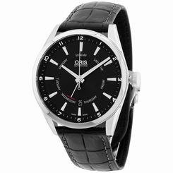 Oris Artix Black Dial Leather Strap Men's Watch 75576914054LS