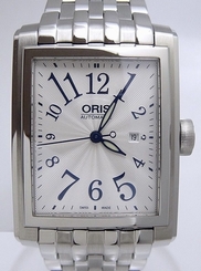 Pre-Owned ORIS Rectangular B-1437 Men's SS Silver Dial Automatic Watch, MD