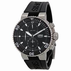 Oris Aquis Automatic Chronograph Black Dial Black Rubber Watch 774-7655-4154RS