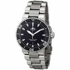  Oris 73376534154MB Mens Black Dial Automatic Watch with Stainless Steel Strap