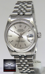 Rolex Datejust 31mm Stainless Steel Silver Dial Midsize Ladies Watch 78240