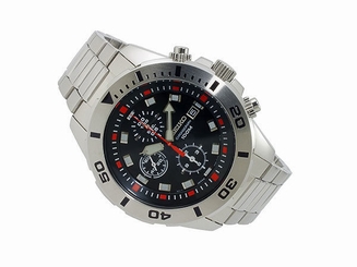 Seiko SNDD95P1 Chronograph Black Dial Stainless Steel Mens Watch. 4954628159946