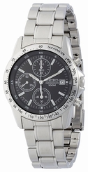 100% Authentic! SEIKO SND367P1 Chronograph Black Dial Men's Watch New Japan