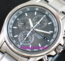SEIKO MEN TITANIUM CHRONOGRAPH 100M WATCH SNDC91P1