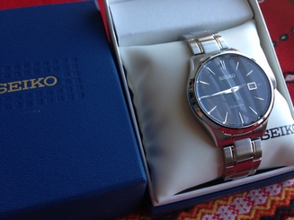 New Seiko SRPA29 Automatic Stainless Steel Navy Blue Dial Men's Watch