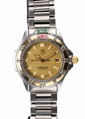 AUTH TAG HEUER Professional Stainless Steel Silver Gold Tone Watch MHL WY2148