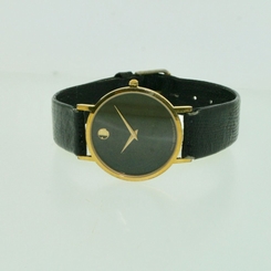 Movado Classic Museum Wristwatch with Quartz Movement Black Dial
