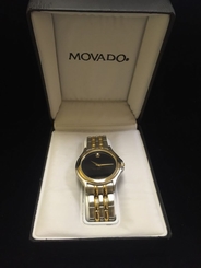 Movado Museum 81-E4-0863 Two Tone Men's Watch! Runs Great! Mint Condition! Box!