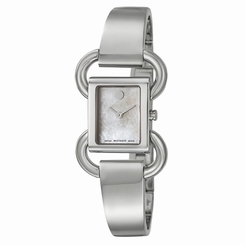 Movado 0606736 Womens White Mop Dial Quartz Watch with Stainless Steel Strap