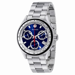 MOVADO 2600134 CHRONO 800 BLUE SUNBURST DIAL STAINLESS STEEL SWISS MOVEMENT!