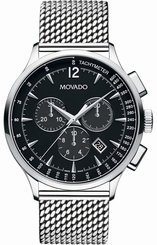 NEW MOVADO CIRCA CHRONOGRAPH MESH BRACELET MEN'S WATCH 0606803