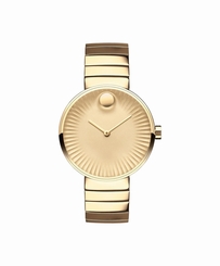 Movado Edge Series Ladies Champagne Dial Gold Tone Swiss Quartz Watch 3680014