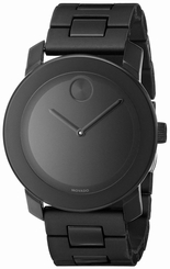Movado Men's 3600047 Bold Black Stainless Steel Bracelet Watch New