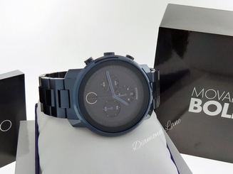 NEW Movado Men's BOLD Large Ink Chronograph Swiss Watch 3600279