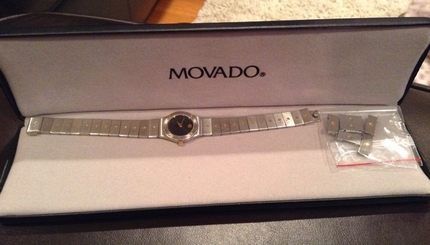 Vintage Women's MOVADO Museum Silver Stainless Steel Watch 15mm 86-A1-836K RARE!