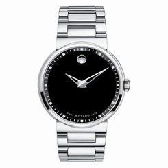 Movado Dura Black Dial Stainless Steel Bracelet Men's watch 0606433 606433 775924796512