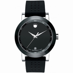 Movado Men's Museum 0606507 Black Rubber Swiss Quartz Watch
