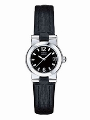 MOVADO 1604450 VIZIO BLACK DIAL LEATHER STRAP LADIES WATCH $1295 RETAIL