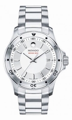 New in Box! Authentic MOVADO Series 800 Sub Sea Mens Watch Silver Dial 2600075