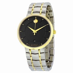 Movado 0606916 Mens Black Dial Analog Automatic Watch with Stainless Steel Strap