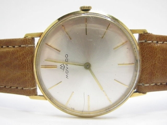 MOVADO Vintage 1960's Mechanical Movement Gold 14Carat. Gent Watch