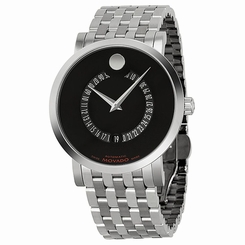 Movado 0606284 Mens Black Dial Analog Automatic Watch with Stainless Steel Strap 775924764467