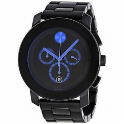 Movado Men's Watch 3600101 Bold Steel Case Black New MSRP $795.00 885997039246