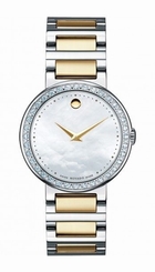 NEW Movado Concerto Two Tone Mother of Pearl Museum Women's Watch 0606470 775924804644