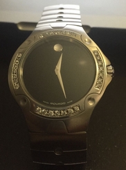 Movado SE Black 1.00ct.aprx. Real Diamond Beautiful Watch!!!