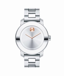 MOVADO BOLD Rose Gold Sunray Dot Stainless Steel Midsize Women's Watch - 36mm