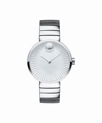 Movado Edge 3680012 Sandblasted Silver Aluminum Dial Steel Bracelet Womens Watch