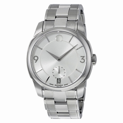 Movado LX Silver Dial Stainless Steel Mens Watch 0606627